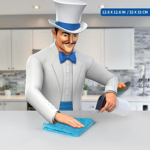 MR.SIGA microfiber cleaning cloth, blue, 12.6 x 12.6 inches, home cleaning