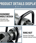 Ergonomic handle design of Handheld Hydraulic Steel Bar Bender And Rebar Straightener Combo Tool for 4Mm To 32Mm Deformed Rods.