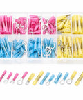 Hella Waterproof 150 Piece Heat Shrink Wire Connectors Kit Automotive Marine Electrical Terminals assortment in storage case.