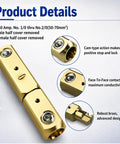 3 Pack LC40 Welding Leads Quick Connector Set showing brass connectors with cam-type action for secure connections.