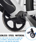 Stainless Steel 8mm Hex Bike Crank Arm Bolts Set For Crank Fixes And Headset Replacement on a bicycle chain and crank set