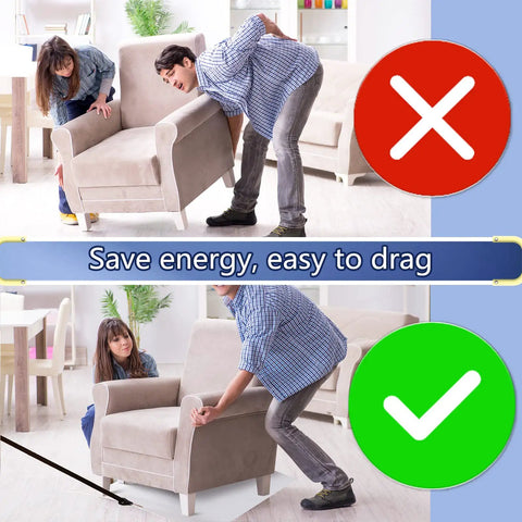 Heavy Duty Appliance Sliders With Pull Strap 48 By 29 Inches Moving Mat For Kitchen Hardwood Floors Floor Protector For Large Appliances Smooth Glide Durable Furniture Sliders With Strap Easy Setup And Use showing easy chair movement