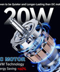 20W EC motor for 8 Inch In Wall Vent Fan For Room To Room Air Transfer, 10 Speed Remote Control, Two Way Reversible Airflow, Quiet Operation