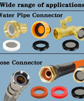 Solid As A Rock 129 Piece Garden Hose Washer And Shower Gasket Assortment Kit With Stainless Steel Filter Screens for hose and water pipe connectors.