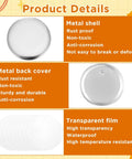 Epic 58mm Button Maker Kit for Keychains with metal shell, back cover, and transparent film details