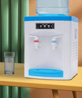 Hot And Cold Water Dispenser With Desktop 4.9 Gallon Tank Electric Cooler And Heater Stainless Steel Liner On Table