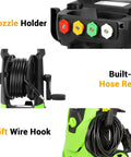 Electric Pressure Washer Beast 2150 PSI Two Point Six GPM With Hose Reel And Soap Tank Four Quick Connect Nozzles details