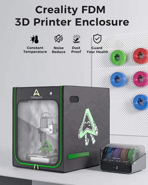Pro Grade 2026 3D Printer Enclosure With Constant Temperature, LED Lighting, Dustproof And Noise Reduction, black design.
