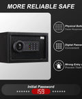 Compact Fireproof And Waterproof Boss Grade Safe Box With Keypad For Home Office And Hotel Use 0.4 Cu Ft Small Cabinet