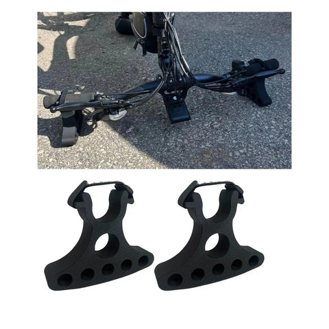 Two Pack Portable Bike Repair Stands with Flip Stand for Mountain Bikes Handlebar Jacks, black heavy duty construction