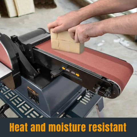 6 By 48 Inch Sanding Belts Set, 12 Pack With Grits 60 80 120 150 240 400 Aluminum Oxide For Bench Belt Sander in use