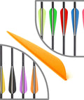 4 Inch Plastic Arrow Vanes Fletching For DIY Arrows, Orange, 50 Pack, TPU vanes in multiple colors for crossbow bolts