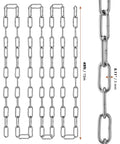 Heavy Duty 1/8 Inch By 49 Feet Stainless Steel Coil Chain With Galvanized Polished Finish For Hanging Plants Trailers Clothes