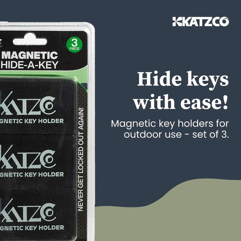 3-Pack Magnetic Key Lock Box Set With Strong Magnets For Car Home And Outdoor Use Hide A Spare Key Package
