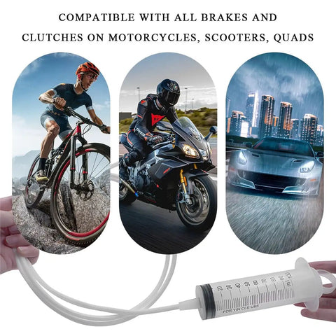 Hydraulic Disc Brake Bleeding Tool 100ml Syringe Kit for Motorcycles and Scooters Universal Clutch and Brake Bleeding Kit Oil Fluid Extractor Easy to Use Maintenance Tool for Repairs
