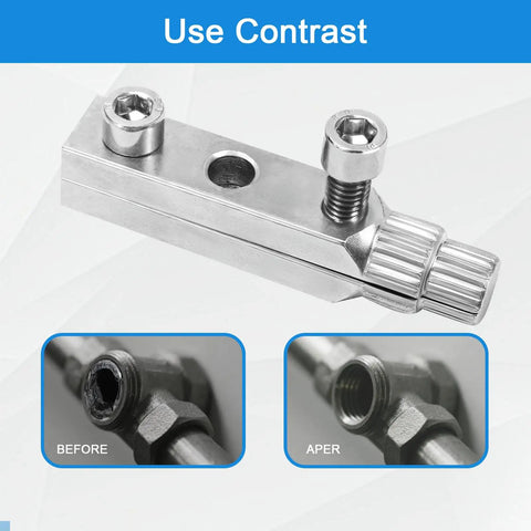 Close-up of Easy Out Stripped Screw Extractor Set For One Half Inch To One Inch Damaged Screws Bolts And Broken Pipes