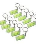 10 Pack for mini for spirit Levels Green and Blue for acrylic Glass Square in a compact keychain design.