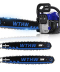 58cc Gas Powered Chainsaw With 20 Inch And 18 Inch Quick Switch Bars Large 550 Ml Fuel Tank And 260 Ml Oil Tank Automatic Chain Oiler