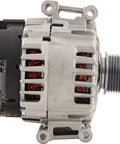 Top Shelf Heavy Duty 140 Amp 12 Volt Alternator For Audi TT Quattro Q3 2.0L 2011-2018 with clutch pulley side view.