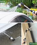 Beefy Heavy Duty 16 Inch Metal Watering Wand With 8 Spray Patterns used for car washing and window cleaning.