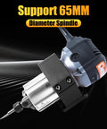 65mm Aluminum CNC Spindle Holder Z Clamp Fits Mauter Pro Masuter 3 3S XE-PRO Vasto CL-4x4 Router Machines, RT0701C Compatible