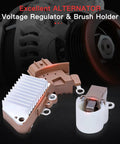 Excellent alternator voltage regulator and brush holder for 130 Amp High Output Beefed Up Alternator Compatible With Odyssey 2008 2010 Pilot 2009 2011 Ridgeline 2009 2011 And Acura TL MDX TSX ZDX 2009 2013 Replacement Replaces AL1311X 11391 31100 RGW A01