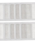 Disposable Hair Drain Stickers, 10Pcs 5x5 fine mesh covers stacked for shower or bathtub use.