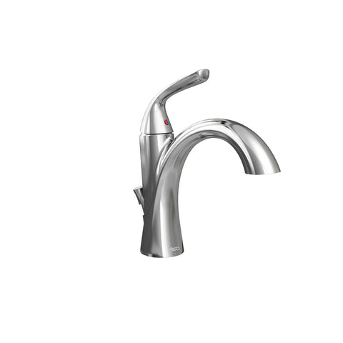 Single Control Bathroom Sink Faucet Featuring Pop Up Drain In Polished Chrome All Metal Construction With Speed Connect Drain