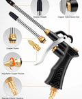 Must Have Heavy Duty Air Blow Gun With Brass Adjustable Nozzle, Pneumatic Blower Kit, steel extensions, and universal flow hose.