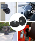 Four rubber-coated magnets with M6 studs and nuts for bolt-on light bars and mirrors; 30 lb pull.