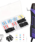 100Pcs Heat Shrink Solder Seal Wire Connectors And 200Pcs Heat Shrink Tubing Kit With 350W Two Temp Mini Heat Gun