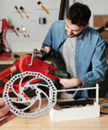 Heavy Duty Mountain Bike Disc Brake Kit With Front And Rear 160Mm Rotors Mechanical Caliper being installed during maintenance.