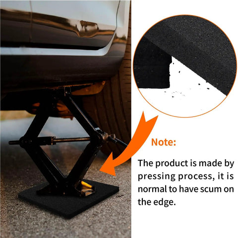 RV Leveling Block Flex Pads 8.5 Inch Rubber Jack Pads for Camper Travel Trailers Jacks and Stabilizers under a car tire