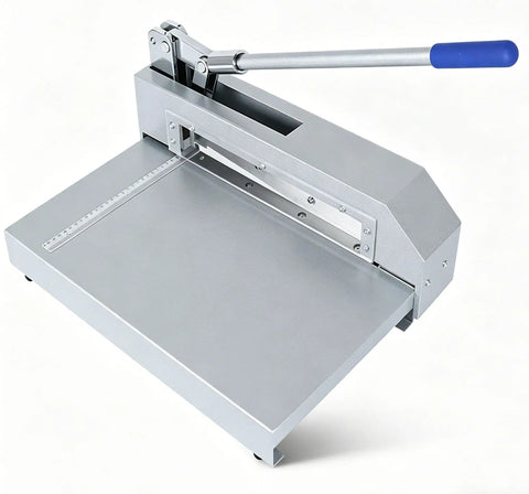 Heavy Duty Manual Guillotine Sheet Metal Cutter 12.4 Inch For Copper Aluminum PCB Boards And Thin Metals Precision Cut With Clean Burr Free Edges Safety Guard And Built In Scale Multi Material Metalworking Tool