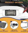2 Pack Clear License Plate Protectors With Unbreakable Transparent Frames And Screw Cap Kit for standard American vehicles