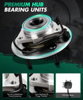Heavy Duty Front Wheel Hub Bearing 2 Pack 5 Lug For Dodge Ram 1500 2002 2003 2004 2005 With ABS Direct Fit Premium OE Style Replacement