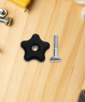 Super Sturdy 2Pc Lawn Mower Handle Bolt Kit With Knob Nut Replacement Screws Fits Push Mower Handles Perfectly Resists Wear Tear And Slipping For Grass Cutting Jobs, black knob bolt set