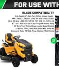42 Inch Mower Blades For Cub Cadet Ultima ZT1 42 XT1 42 LT42 And Troy Bilt Bronco Pony 42 Zero Turn Riding Mower