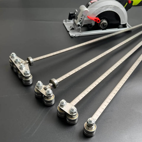 3mm Stainless Steel Positioning Jig And Cutting Guide for precision woodworking metalworking showing ruler and straight edge.