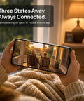 Smooth As Butter 2K Wireless Security Cameras 2 Pack With Sharp Color Night Vision And 130 Degree Wide Angle Lens Battery Powered For Keeping Tabs On Your House Daily displayed on smartphone.
