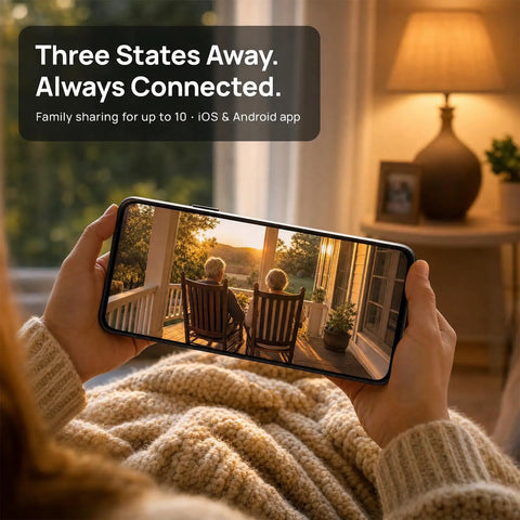 Smooth As Butter 2K Wireless Security Cameras 2 Pack With Sharp Color Night Vision And 130 Degree Wide Angle Lens Battery Powered For Keeping Tabs On Your House Daily displayed on smartphone.
