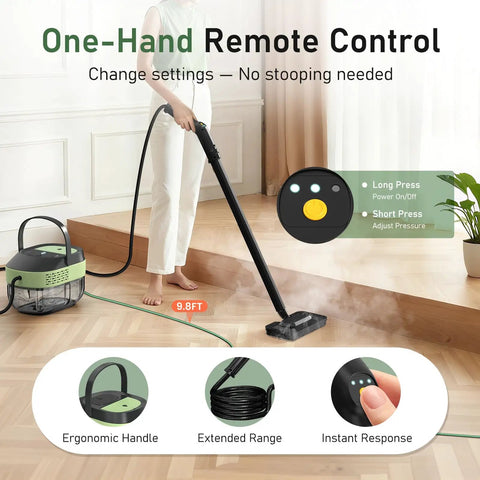 14 In 1 Multifunctional Steam Cleaner Mop With Handheld Steamer Mode For Deep Home Dirt Removal On Hardwood Tile And Carpet Chemical Free Sanitation For Kitchen Bathroom Car Upholstery Cleaning Solution