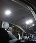 Interior LED Lighting Kit 10 Piece For Toyota Tacoma All Model Years 2005 Through 2022 installed view showing bright cabin illumination