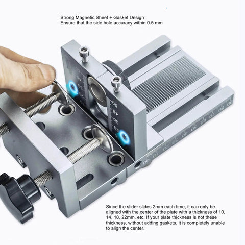Self Centering Dowel Jig Kit With Quick Release Clamp And Aluminum Drill Guide For Woodworking