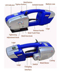 Powerful Portable Electric Strapping Machine With Battery Power For Pet Pp Straps showing controls and features for strapping tasks.