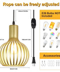 Black Pendant Light With Vintage Industrial Vibe, Adjustable Metal Hanging Lamp dimensions and bulb types shown