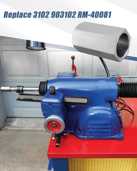 1 Inch Arbor Replacement Nut For Universal Lathe Use with blue lathe machine in workshop setup