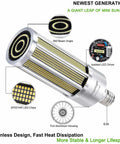 Image of 200W Fanless Corn LED High Bay Light Bulb Replacement For 1000W Metal Halide HPS HID E39 Mogul Base 5000K Daylight 27000 Lumen Output