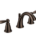 Oil-Rubbed Bronze Two-Handle Widespread Bathroom Faucet Trim Kit For 3-Hole Deck Mount Adjustable 8 To 16 Inch Spread Requires Valve 9000 Brantford Style T6620ORB