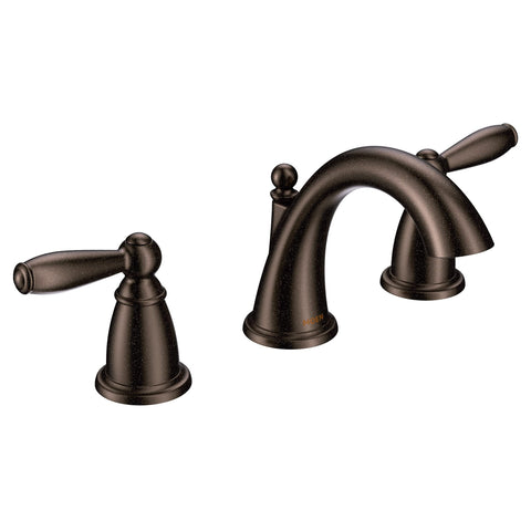 Oil-Rubbed Bronze Two-Handle Widespread Bathroom Faucet Trim Kit For 3-Hole Deck Mount Adjustable 8 To 16 Inch Spread Requires Valve 9000 Brantford Style T6620ORB